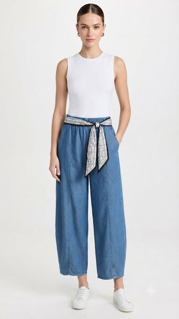 Urban Denim Paperbag Pants